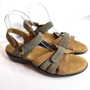 SAS Pier Sandals Desert Sage Size 9 9N Narrow Tripad Comfort Leather EXCELLENT